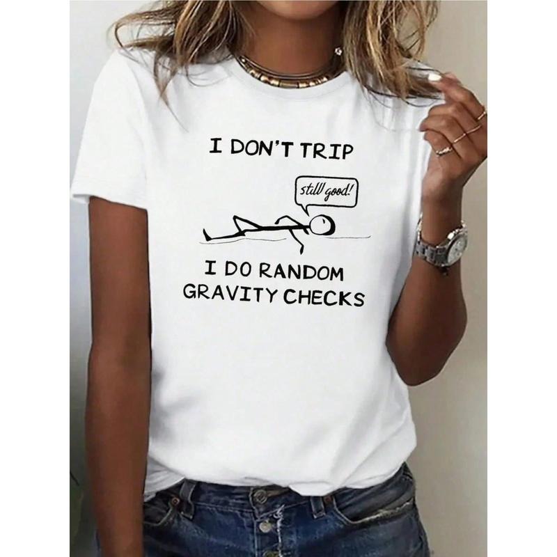 Gravity Funny Casual Digital Print  Pure Heavy Cotton  Womens T-Shirts Hoodie, Sweatshirt | PodTeesHub.com