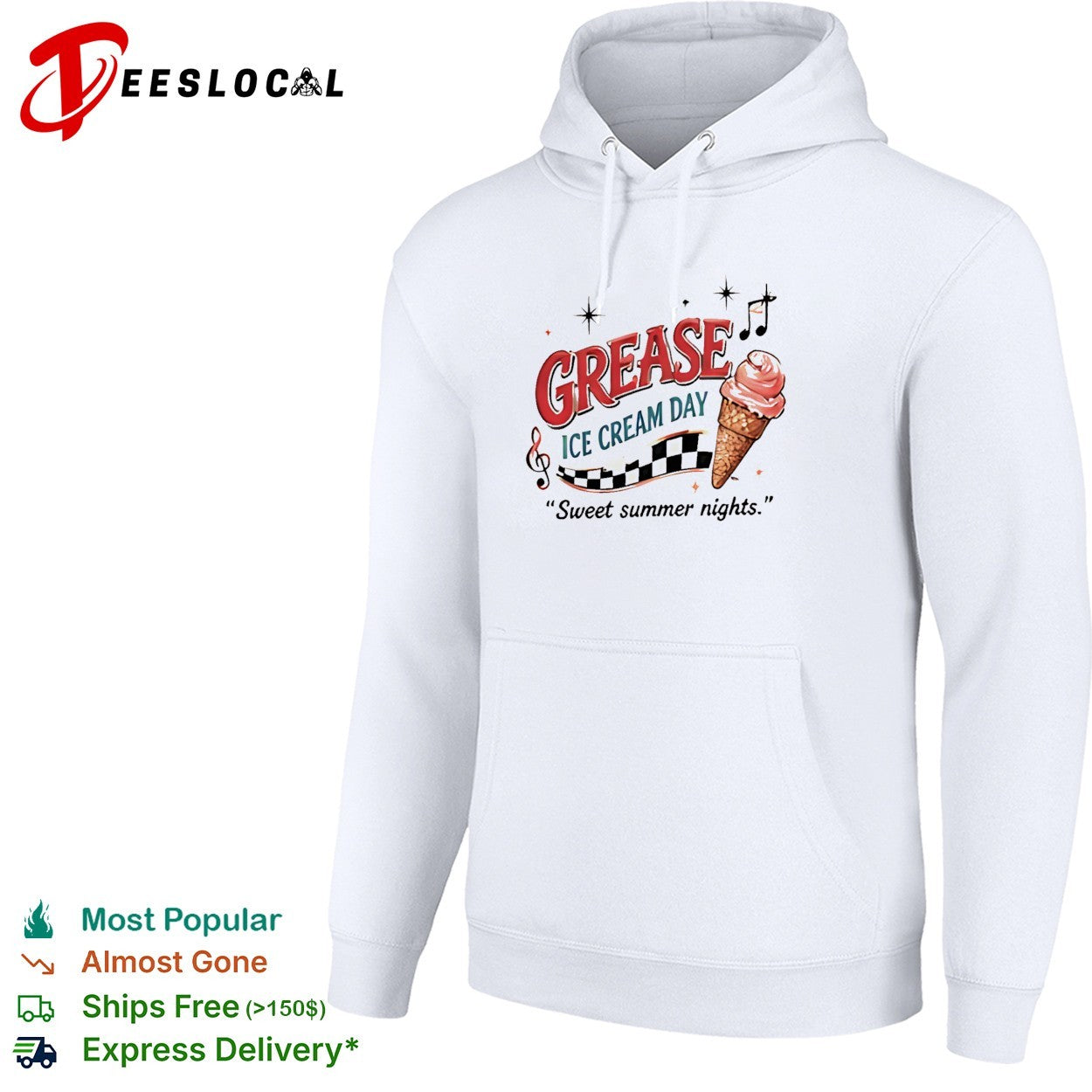 Grease ice cream day sweet summer nights ice cream cone shirt