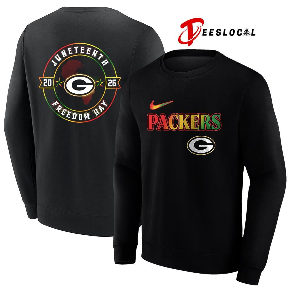 Green Bay Packers x Juneteenth Strong freedom day logo shirt