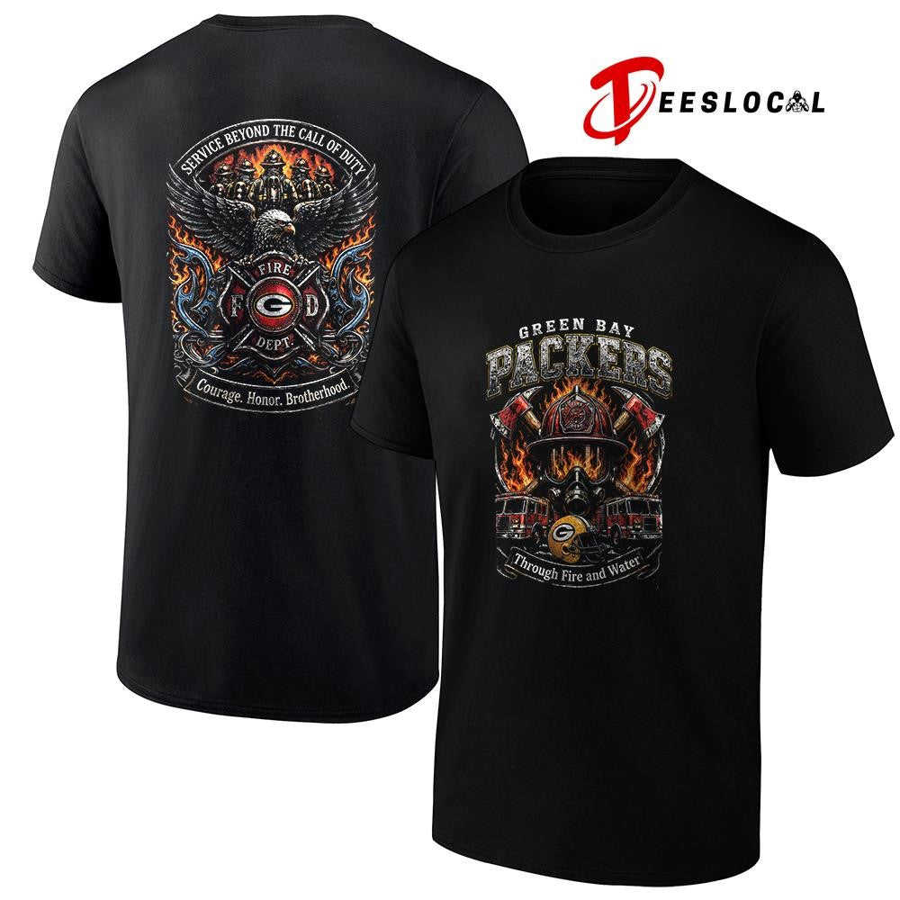 Green Bay Packers x through fire and water service beyond the call of duty shirt