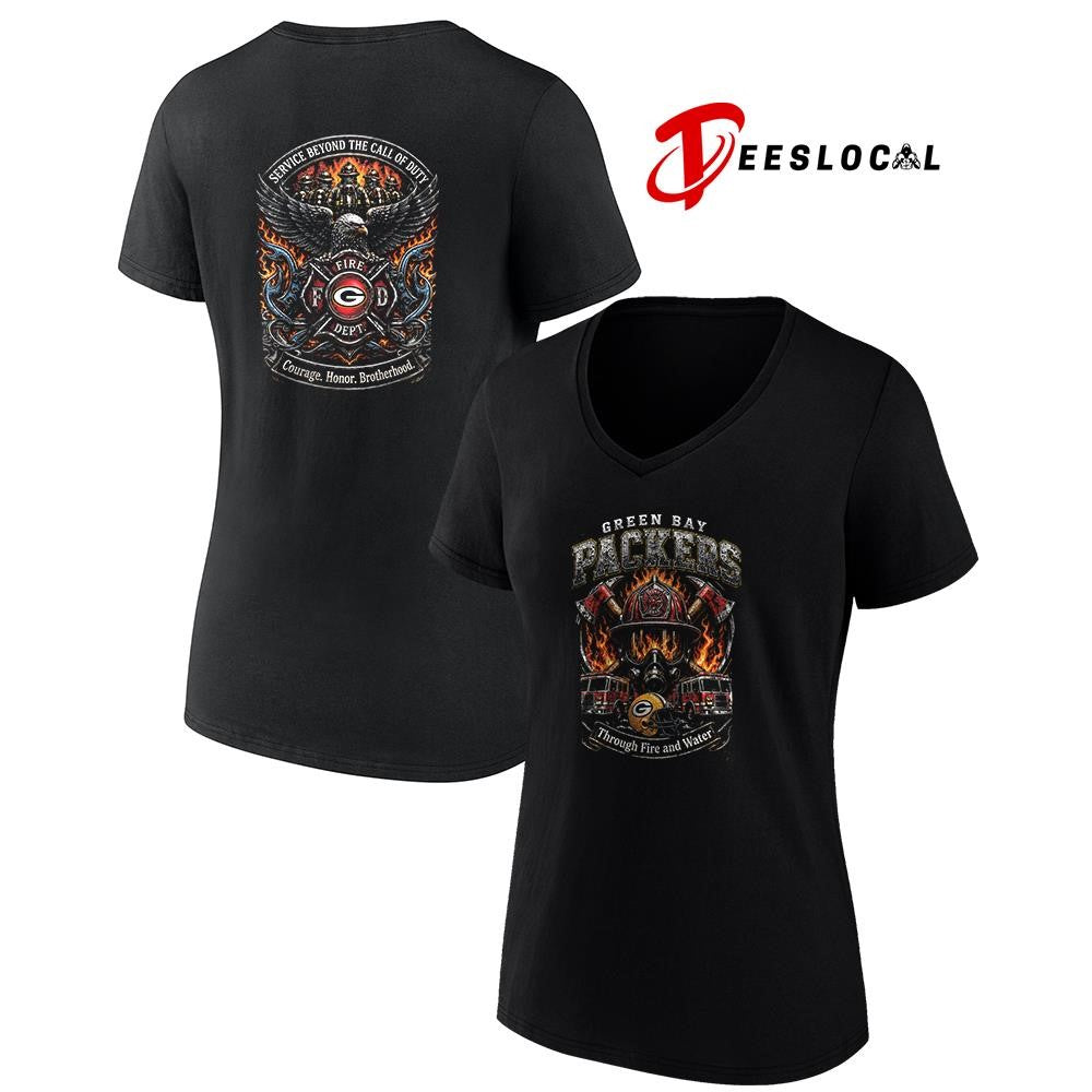 Green Bay Packers x through fire and water service beyond the call of duty shirt