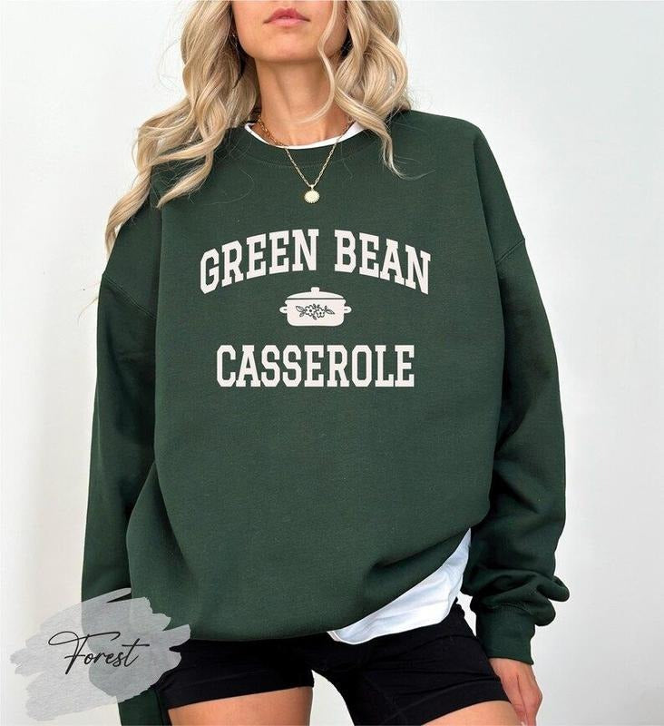 Green Bean Casserole T-shirt| Funny Thanksgiving Sweatshirt | Holiday Foodie Top | Retro Kitchen Gift | Cozy Fall Dinner...