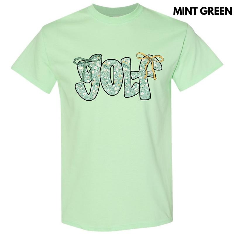 Green Floral Golf Gildan Short Sleeve T-Shirt 'NLB' Hoodie, Sweatshirt | PodTeesHub.com