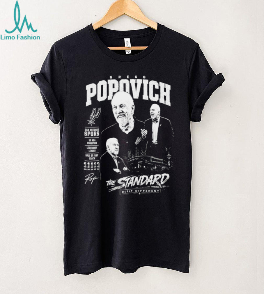 Gregg Popovich Standard Built Different San Antonio Spurs Basketball NBA signature vintage shirt