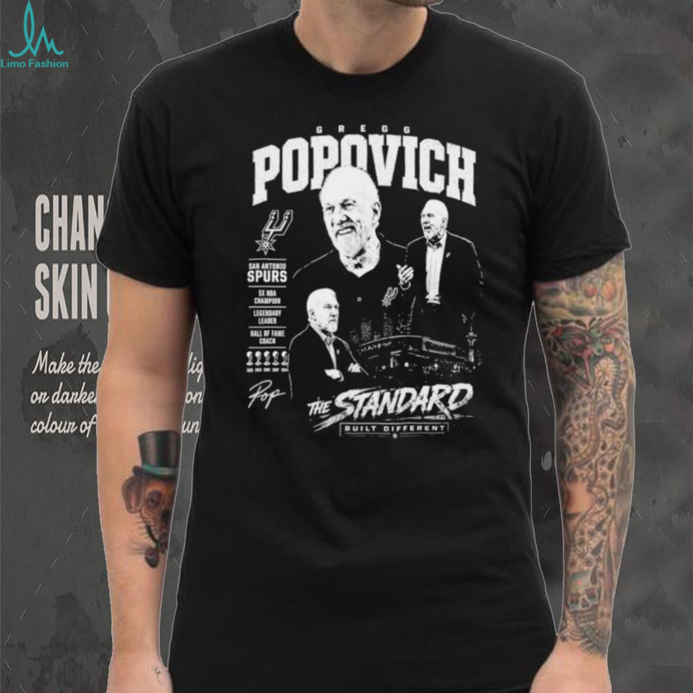 Gregg Popovich Standard Built Different San Antonio Spurs Basketball NBA signature vintage shirt