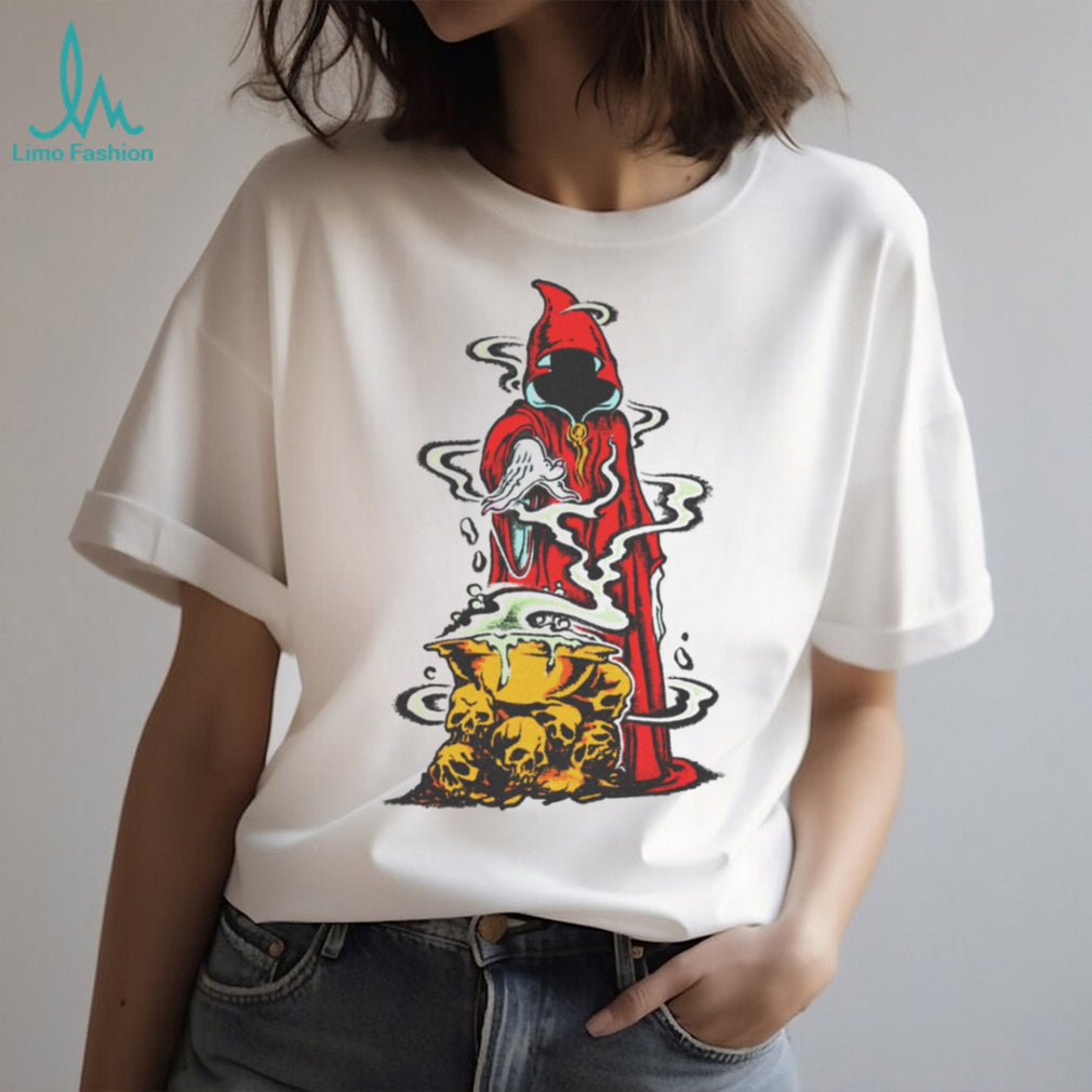 Grim Reaper Skull Cauldron Magic Gothic Aesthetic T Shirt