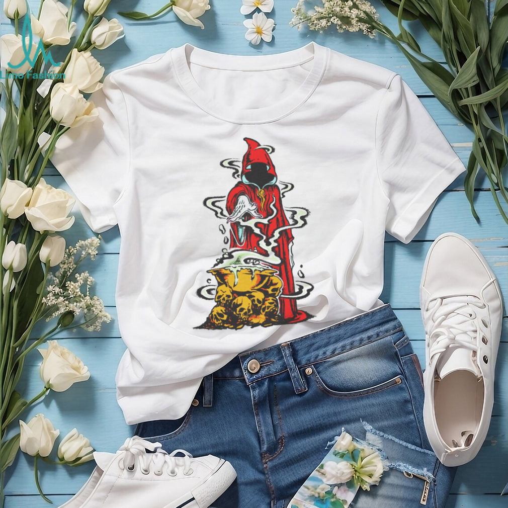 Grim Reaper Skull Cauldron Magic Gothic Aesthetic T Shirt