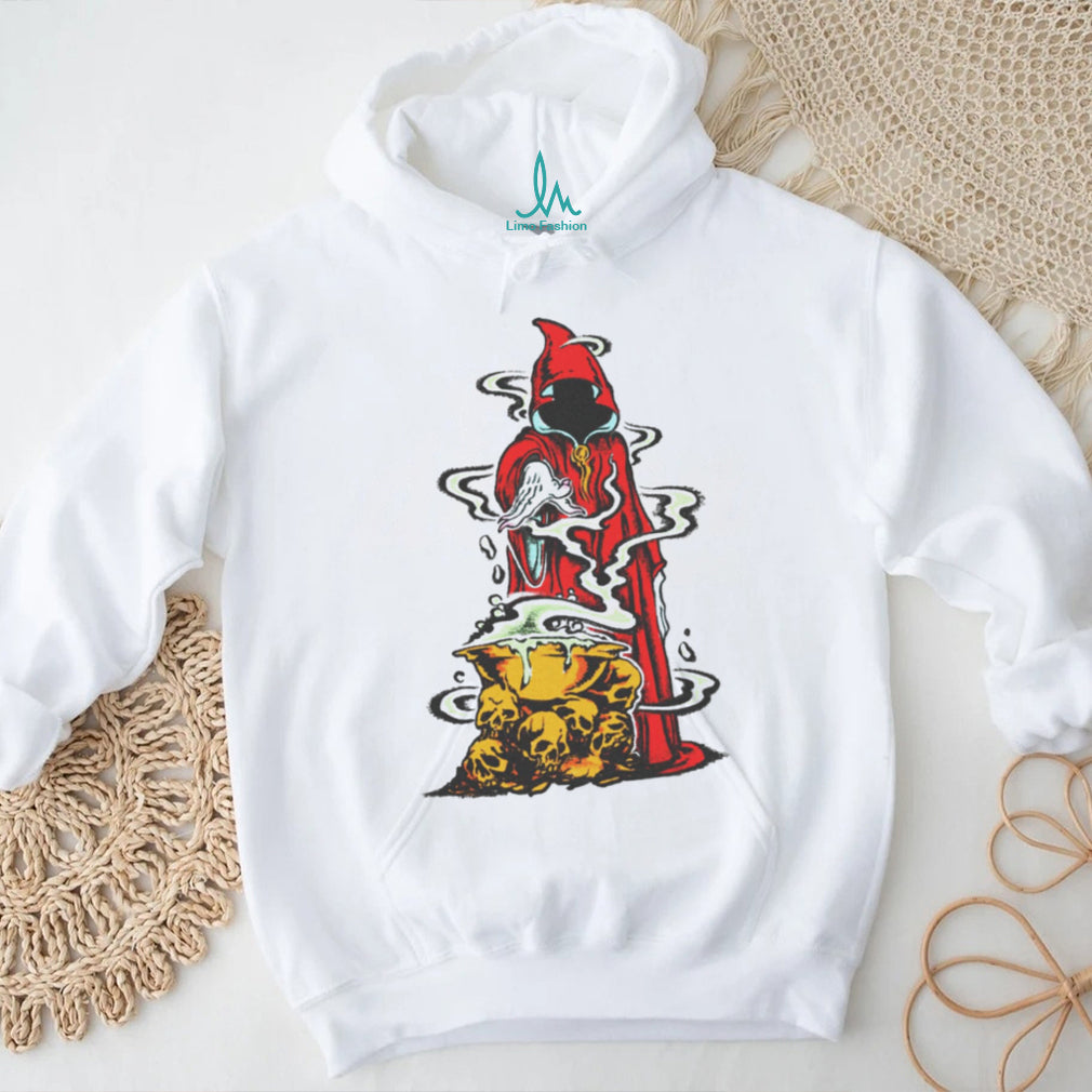 Grim Reaper Skull Cauldron Magic Gothic Aesthetic T Shirt