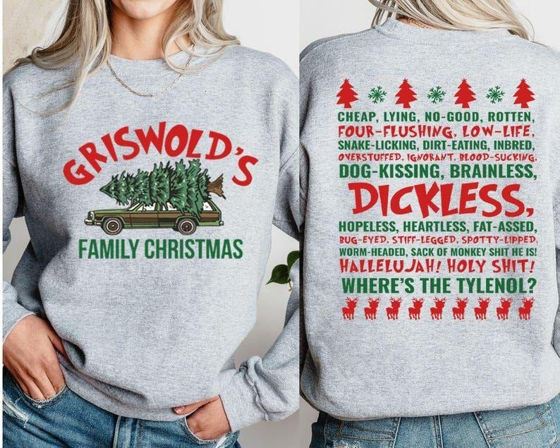 Griswold Christmas Shirt, Funny Christmas T-Shirt, Family Xmas Sweatshirt, When Santa Squeezes His Fat White Ass Shirt,...