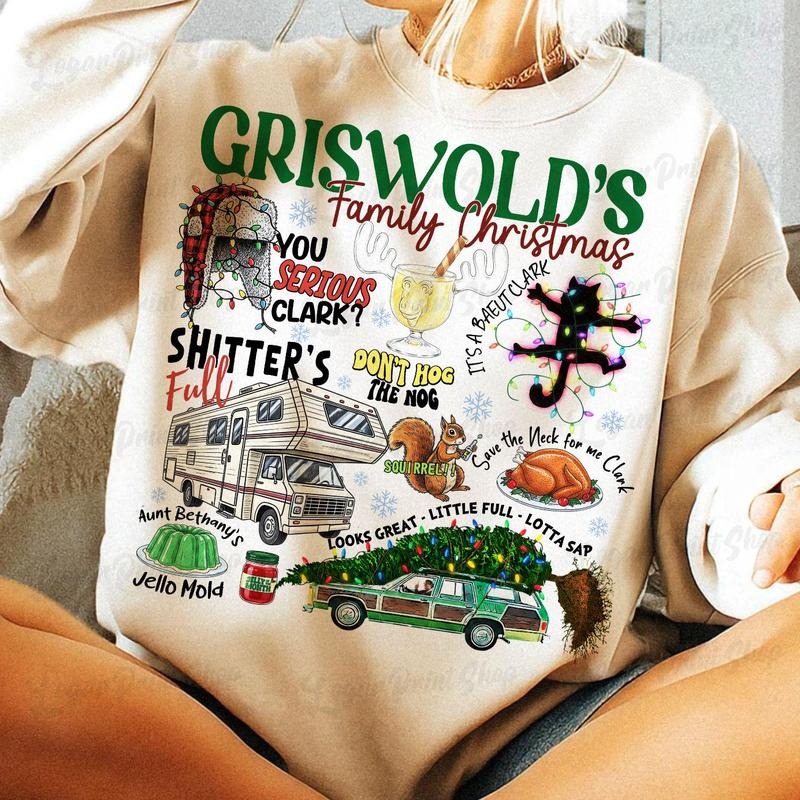 Griswold's Family Christmas You Serious Clark Sweatshirt, Trendy Christmas Season Graphic Design Unisex Sweater for Women...
