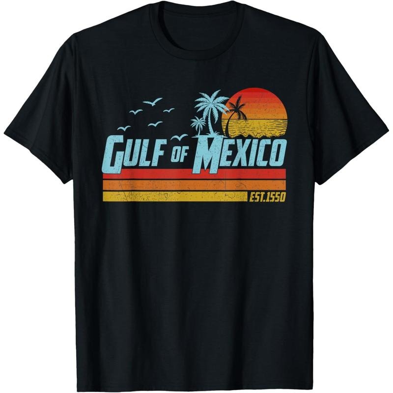 Gulf of Mexico Est 1550 Retro Vintage Beach T-Shirt Hoodie, Sweatshirt | PodTeesHub.com