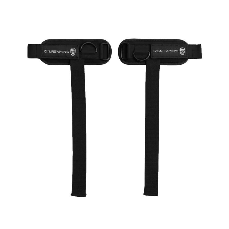 Gymreapers Griplink Lifting Straps with Cushioned Wrist Cuff 14.5" Cotton Strap Anti-Slip Silicone Beads 5mm Steel D-Ring...