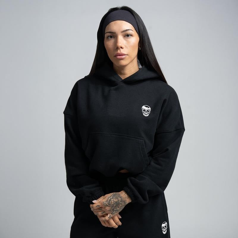 Gymreapers Heavyweight Cropped Hoodie Fitted Long Sleeve TerryTrain Fabric Casual Medium Length Comfort T-Shirts, Sweatshirt