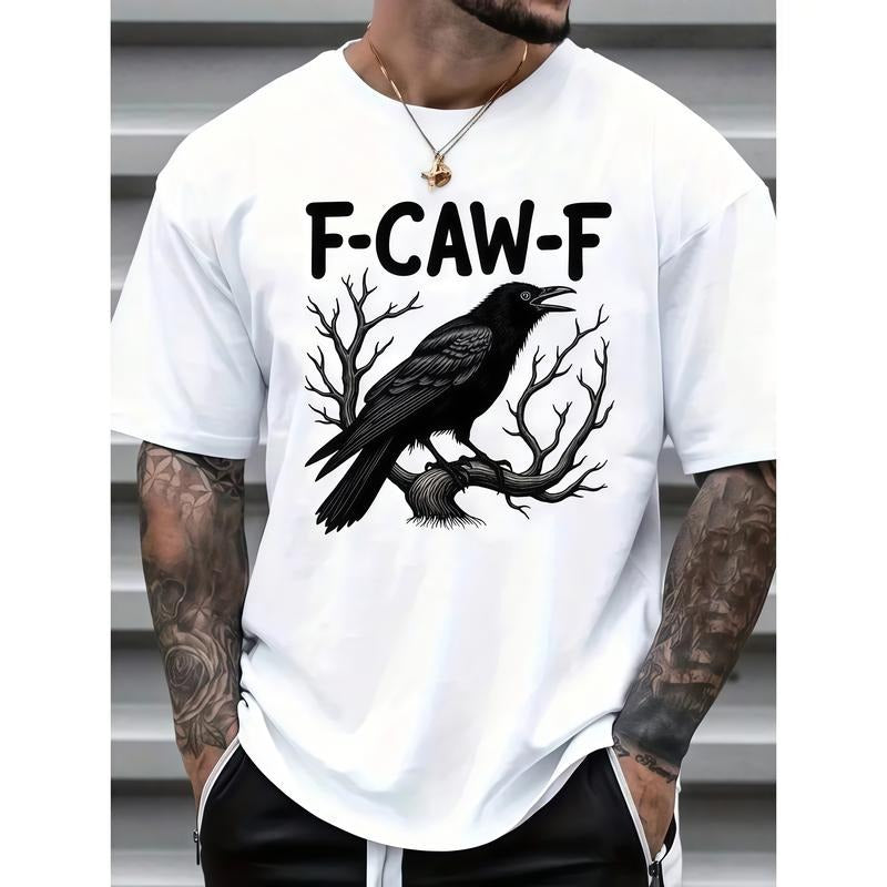HAGBDH F-CAW-F Raven Graphic T-Shirt Unisex Cotton Round Neck Short Sleeve Medium Fit Breathable Soft Fabric All-Season...