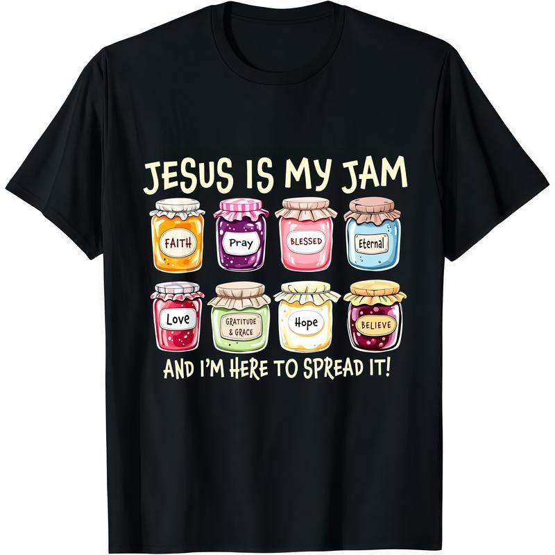 HAGBDH Jesus ls My Jam, Christian Shirt, ChristianGift,JESUS Christ Shirt,Gift For Christian,FunnyJesus...