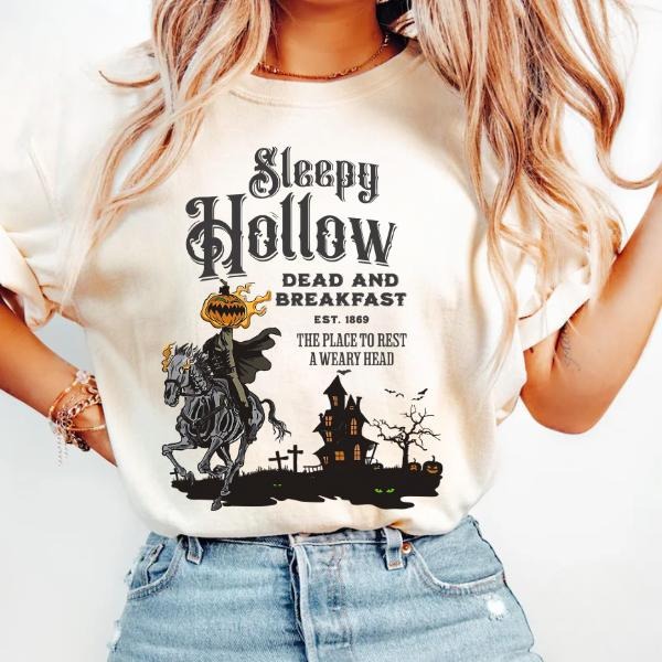 Halloween Sleepy Hollow Shirt, Headless Horseman Tshirt, Halloween Shirt Hoodie, Sweatshirt | PodTeesHub.com