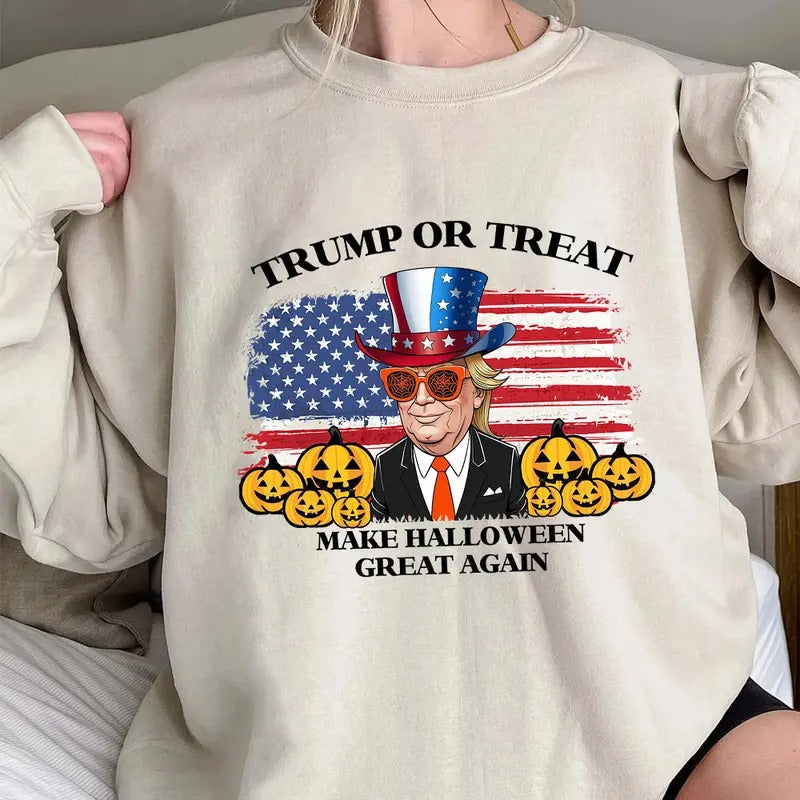 Halloween TrumpOrTreat Shirt, Trumpp Halloween Shirt Trending Tshirt Hoodie, Sweatshirt | PodTeesHub.com