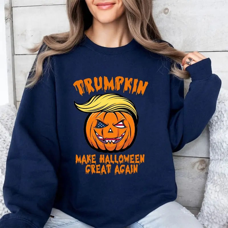 Halloween Trumpkin Shirt, Trumpp Halloween Shirt Trending Tshirt Hoodie, Sweatshirt | PodTeesHub.com