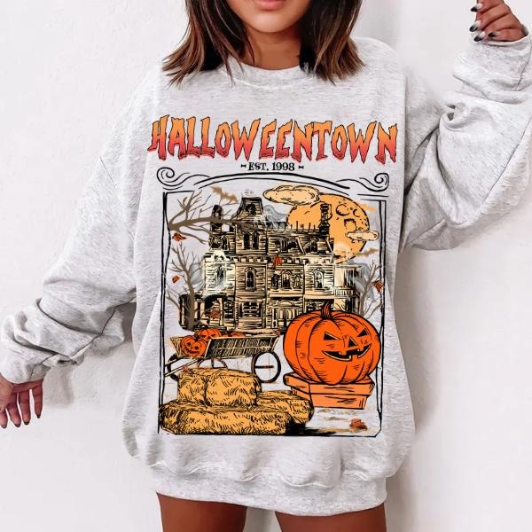 Halloweentown Est 1998 Sweatshirt, Halloweentown University Shirt, Fall Shirt, Halloween Tee Hoodie | PodTeesHub.com