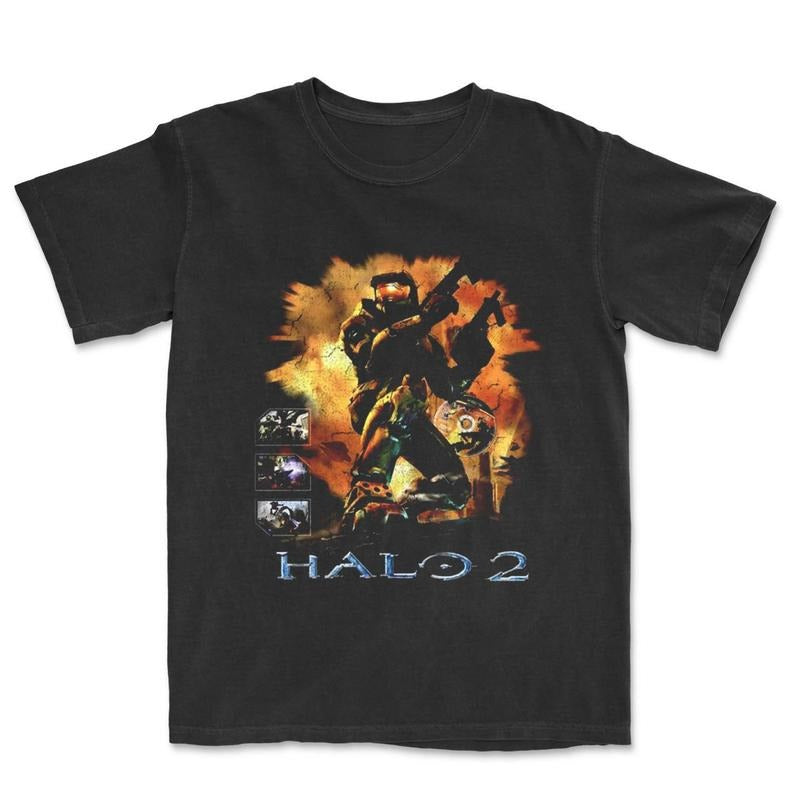 Halo 2 T-Shirt Graphic Tee, Game Shirt, Gift T-shirt, Y2k, Unisex Cotton Top Menswear Womenwear Streetwear Cotton Comfort...