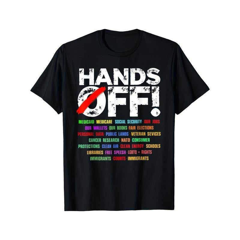 Hands Off Protest Graphic T-Shirt