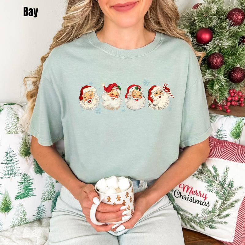 Happy Santa Set Comfort Colors T-Shirt 'NLB' Hoodie, Sweatshirt | PodTeesHub.com