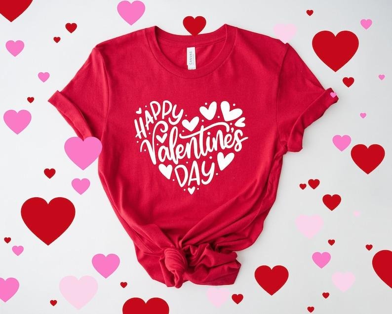 Happy Valentine's Day Shirt, Valentines Day Shirt, Valentines Day Gift For Womens, Gift For Her, Valentine's Day Shirt...