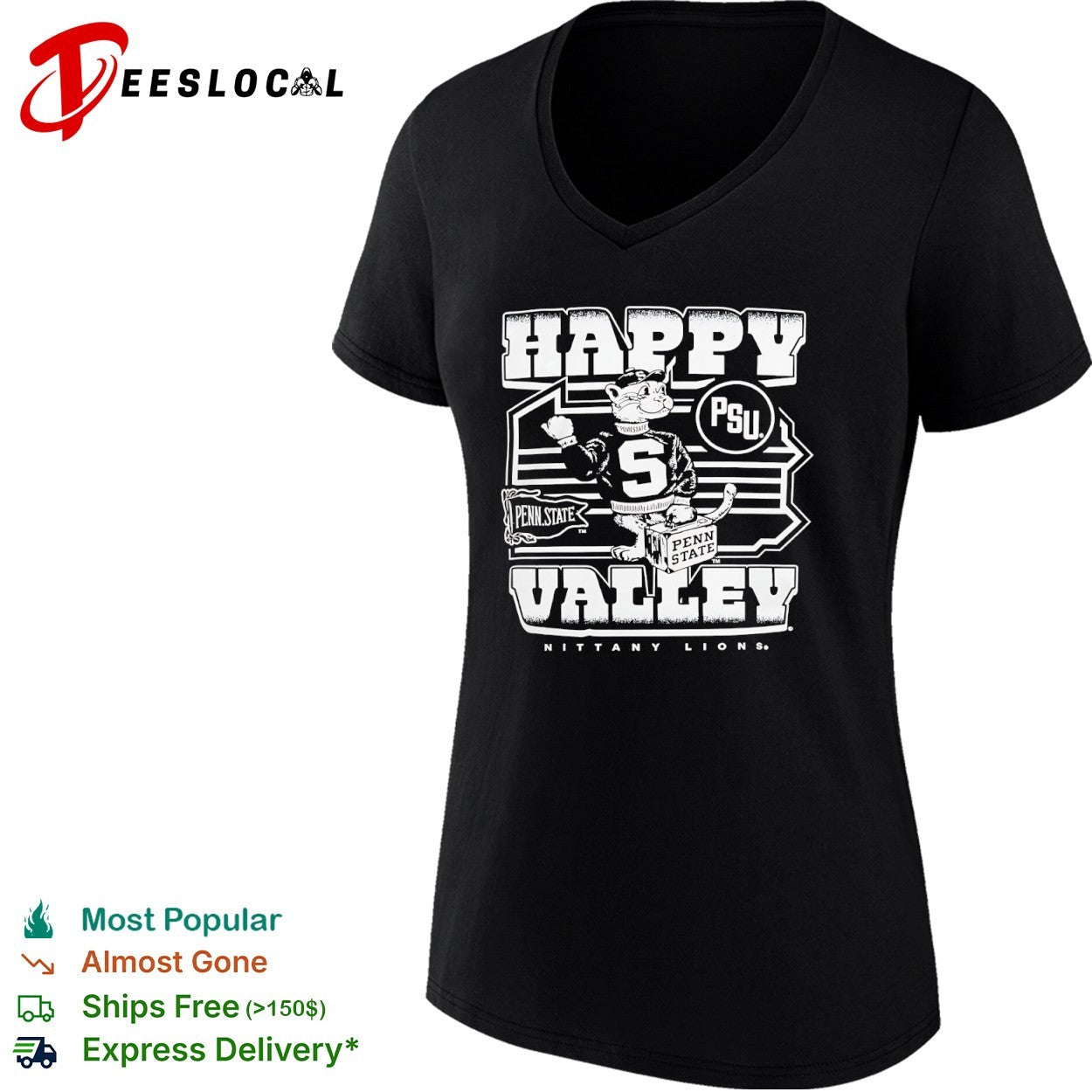 Happy Valley Penn State Nittany Lion PSU Mascot Shirt