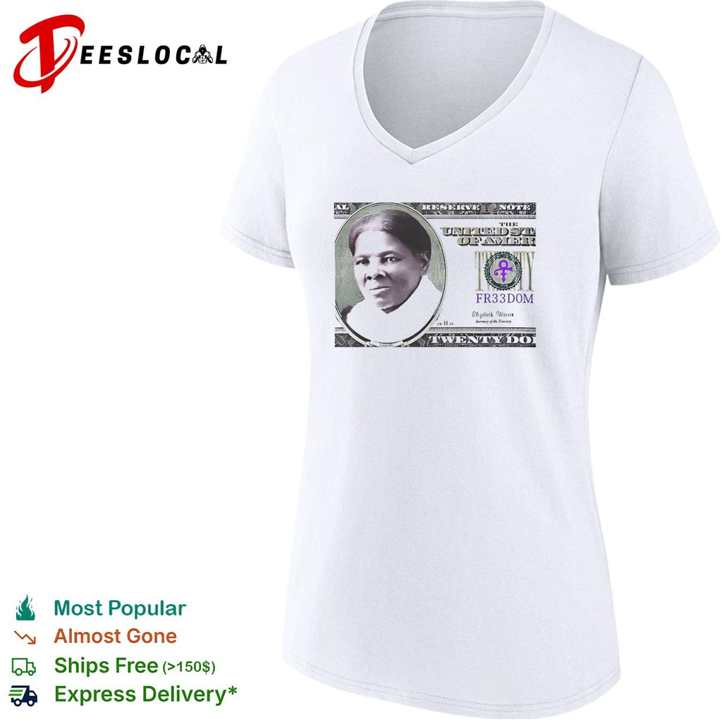 Harriet Tubman Elizabeth Warren FR33D0M Prince Symbol Twenty Dollar Bill shirt