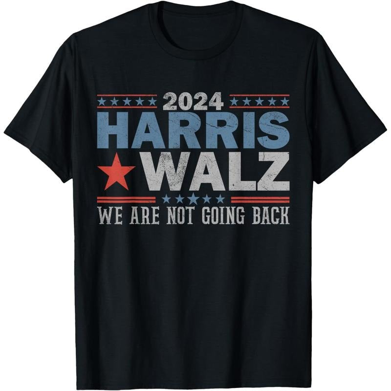 Harris Waltz 2024 We're Not Going Back Walz Kamala Harris T-Shirt made in usa Hoodie, Sweatshirt | PodTeesHub.com