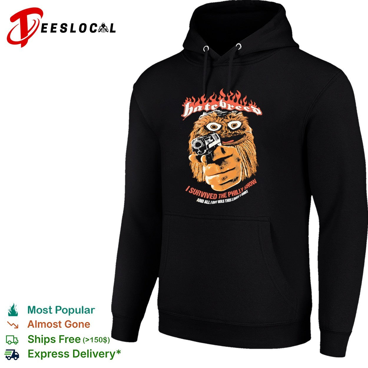 Hatebreed Gritty Philadelphia Flyers I survived the philly show and all I got was shirt