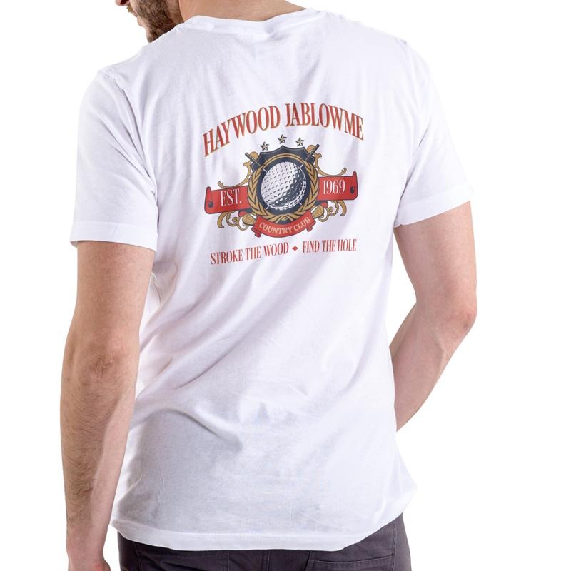Haywood Jablownme Country Club Unisex Cotton T-Shirt with Golf Design and Motto Stroke the Wood Find the Hole Hoodie,...