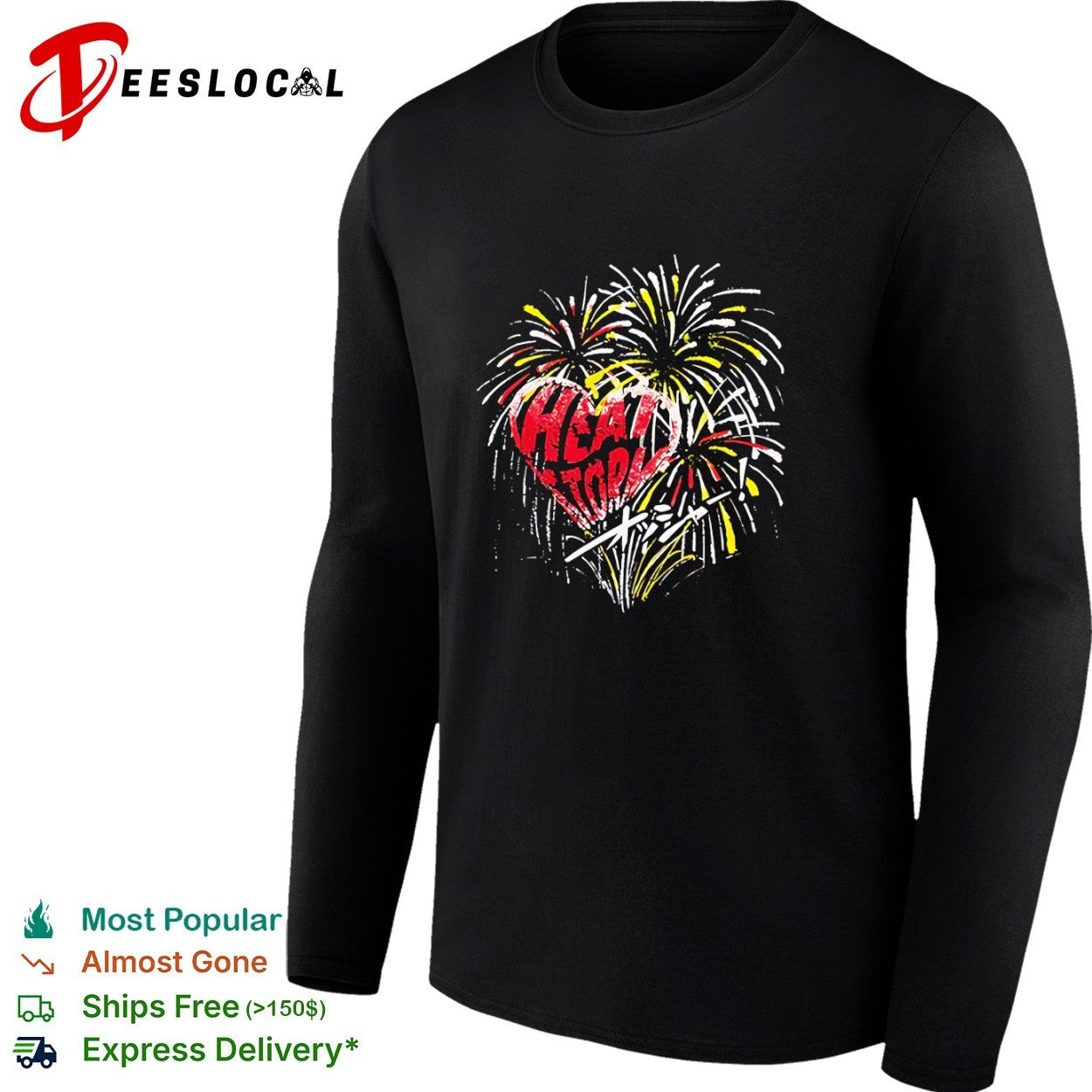 Heat Tokyo firework heart Japanese shirt