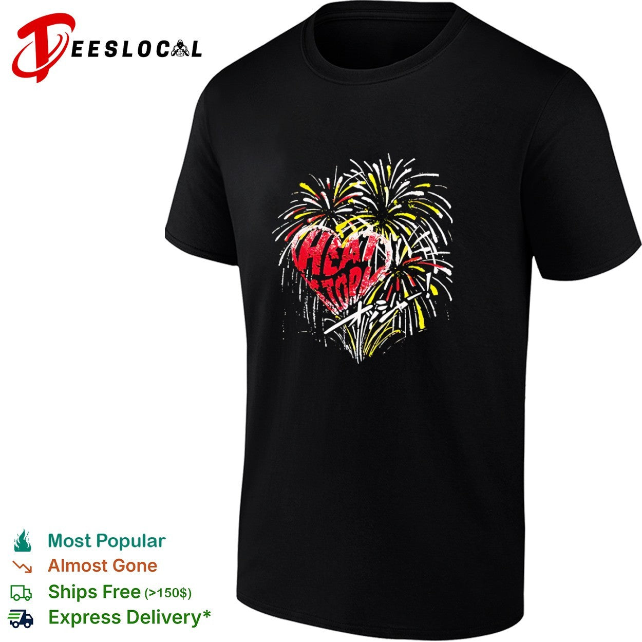 Heat Tokyo firework heart Japanese shirt