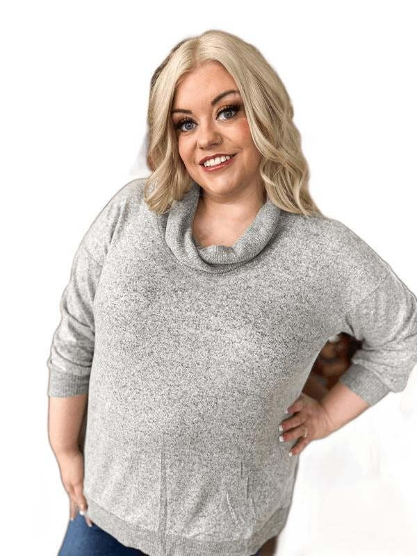 Heathered Cowl Neck Pullover T-Shirts, Hoodie, Sweatshirt | PodTeesHub.com
