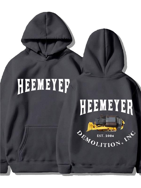 Heemeyer Demolition Hoodie, Tractor Design Shirt, Unisex Fashion Hooded Sweater, Men's Sporty Top, Casual Fall & Winter...