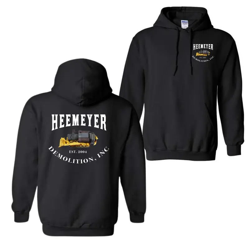 Heemeyer Demolition Menswear Hoodie, Sweatshirt, and T-Shirt - Trendy Bulldozer Design for Men and Women | PodTeesHub.com