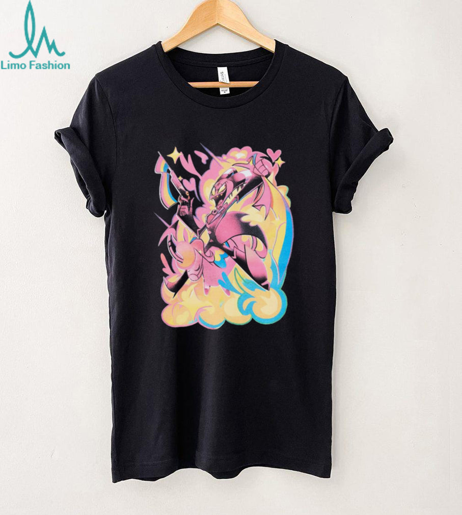 Helluva Boss Striker Fan Art Neon Aesthetic Graphic T Shirt