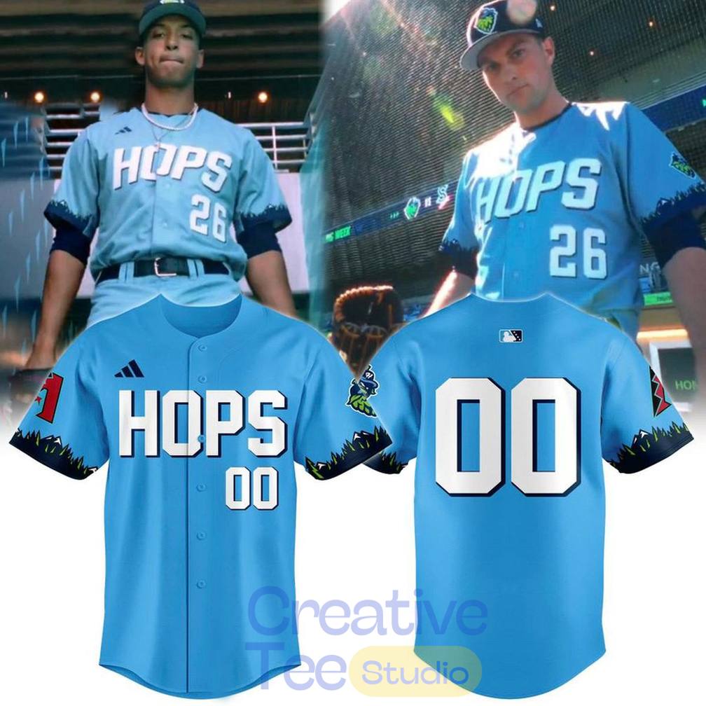 Hillsboro Hops Sky Blue Custom Baseball Jersey