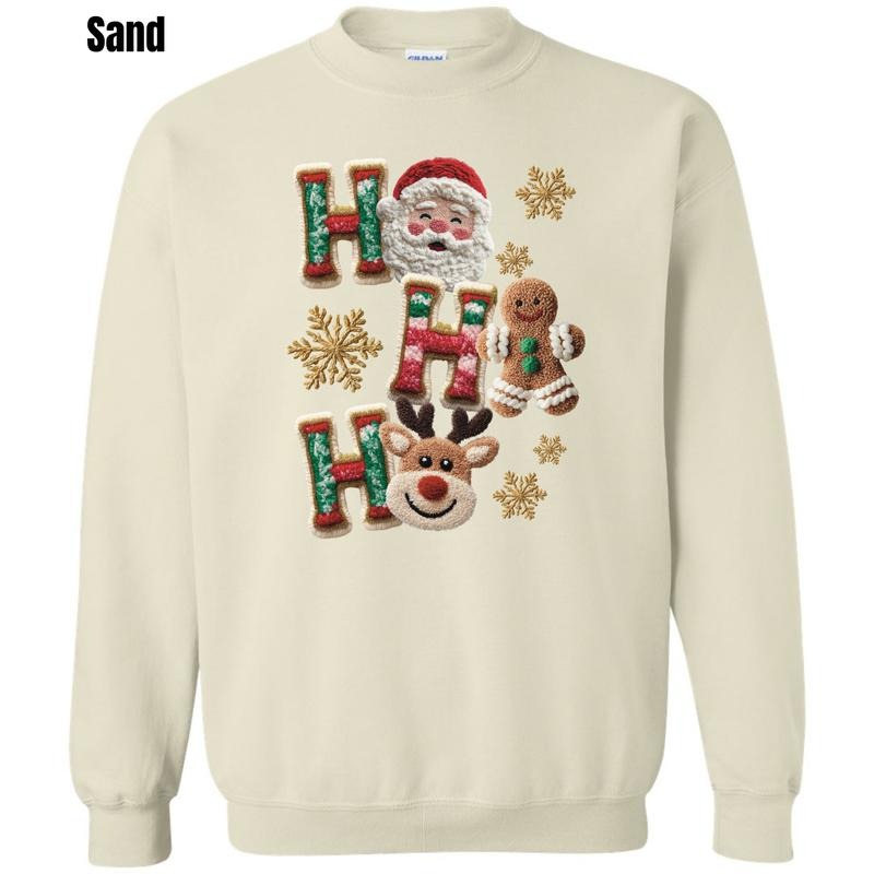 HoHoHo Fake Chenille Sweatshirt 'SBSNLB' T-Shirts, Hoodie | PodTeesHub.com