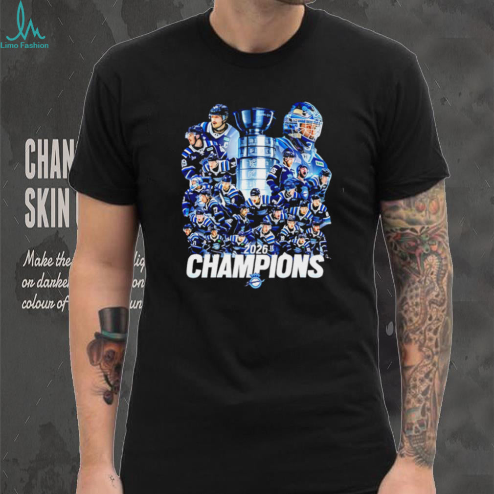 Hockey Champions 2026 Ice Trophy Team Graphic T Shirt