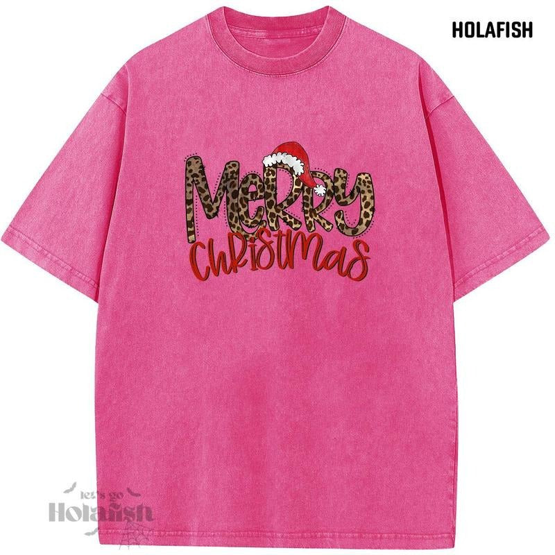 Holafish Christmas Graphic Cotton T-Shirt for Women, Cozy Snowman Print Soft Tee Perfect for Christmas Party Family...