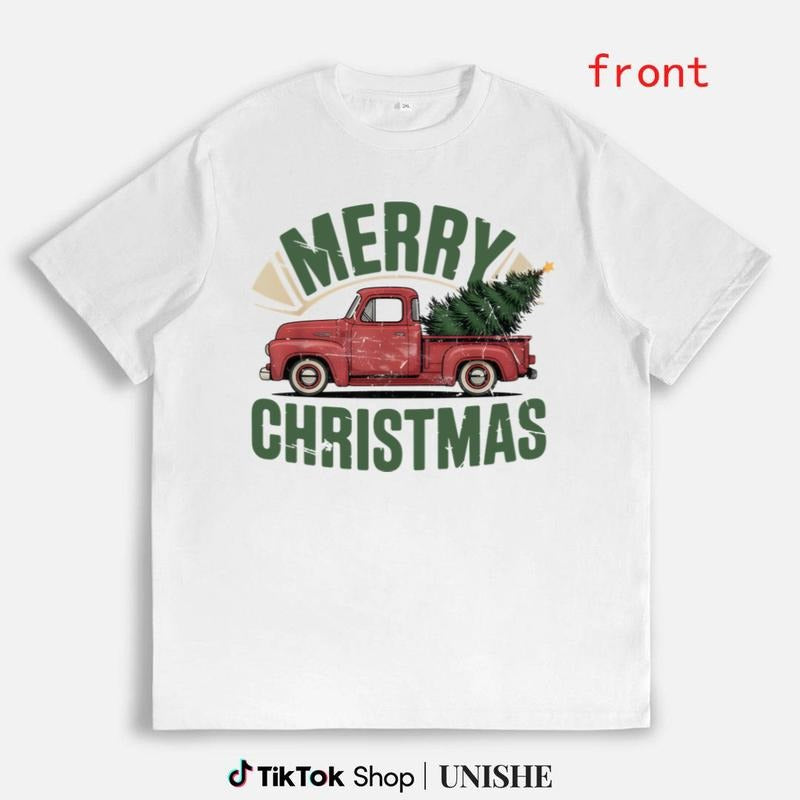 Holiday Family Matching Shirt Unisex with Red Truck and Christmas Tree Hoodie, Sweatshirt | PodTeesHub.com