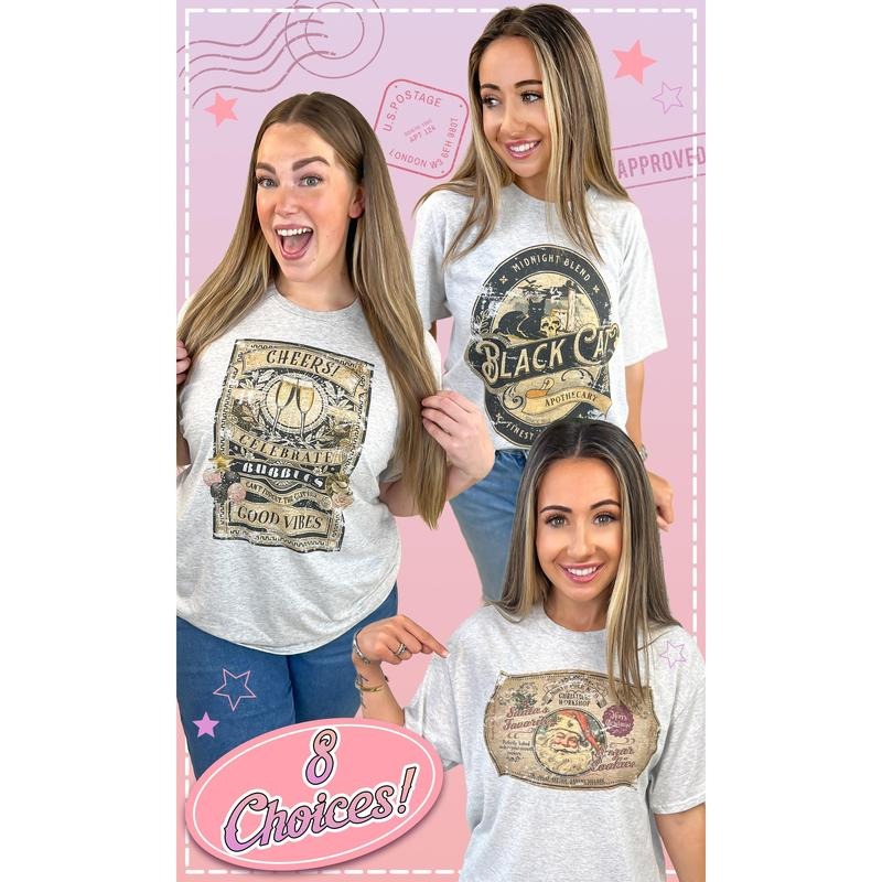 Holiday Vintage Label Graphic Ash T-Shirt Hoodie, Sweatshirt | PodTeesHub.com