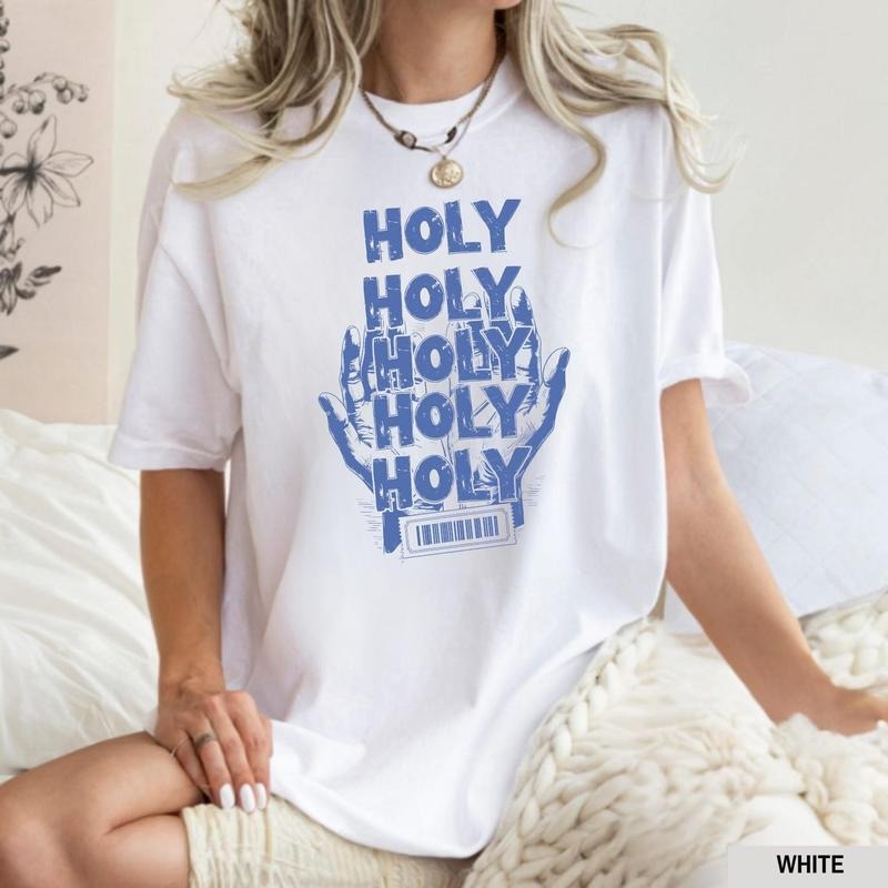 Holy Holy Holy Christian Shirt, Bible Verse Tee, Retro Faith Lord God Almighty Shirt, Religious Christians Gift, Jesus...