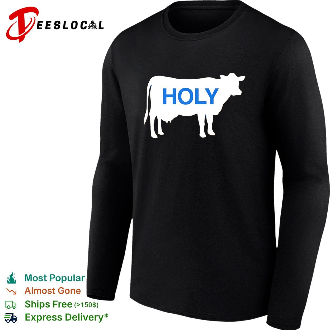 Holy cow silhouette wordplay shirt