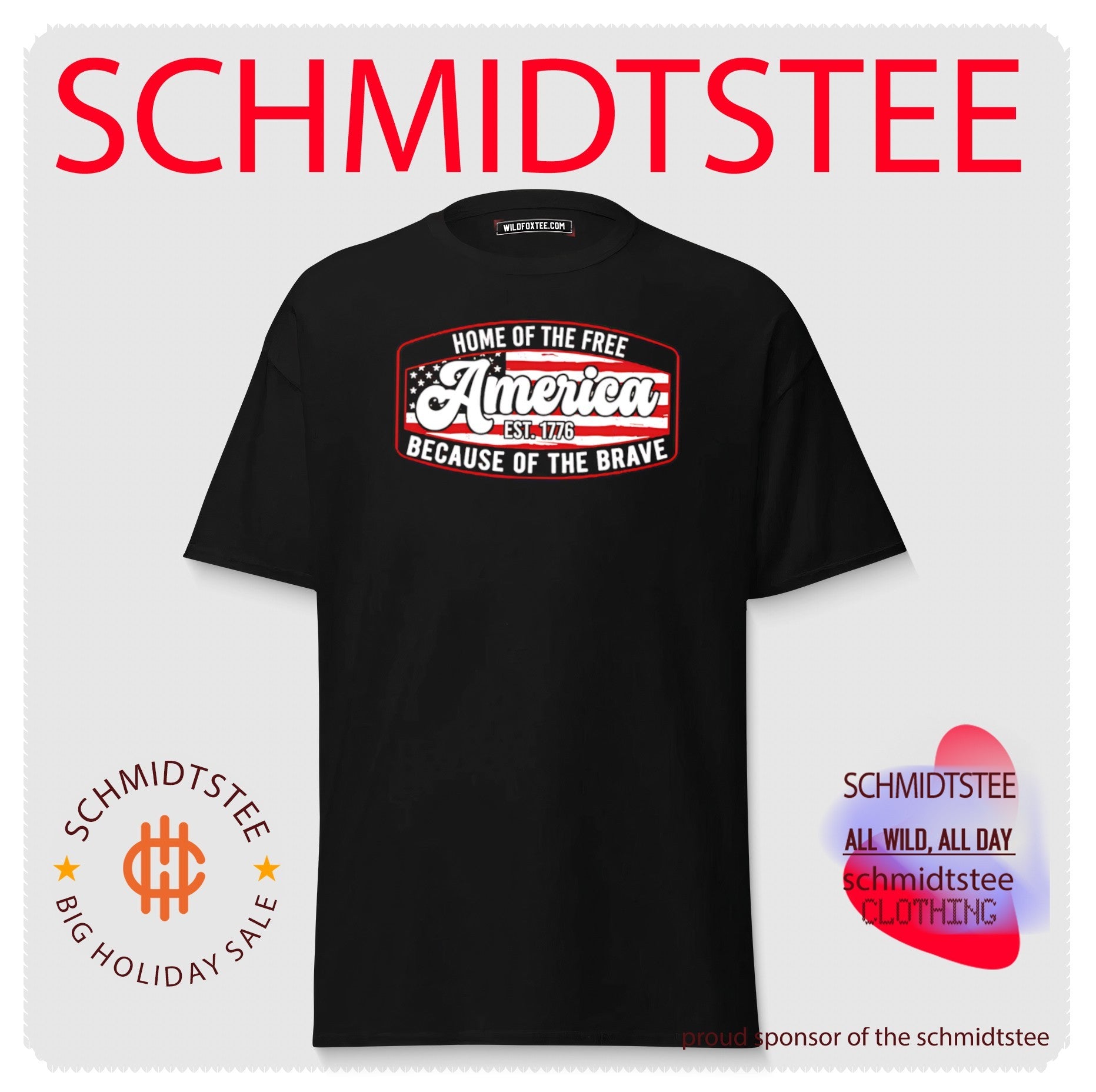 Home of the Free America Est 1776 Because of the Brave shirt