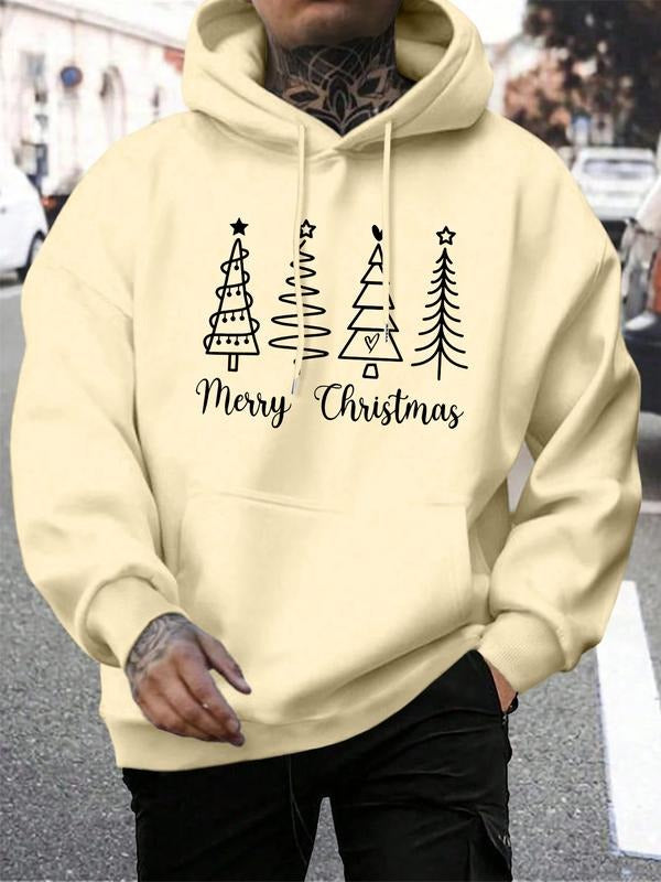 Hoodie Merry Christmas Deer & Tree Print, Holiday Casual Wear for Men & Women, Winter, Streetwear Fashion T-Shirts,...