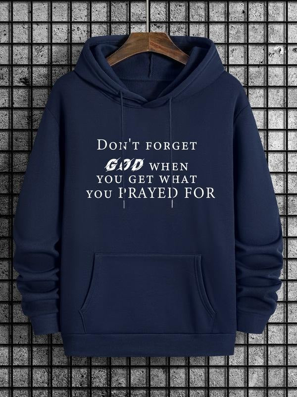 Hoodie with Religious Quote, Fitted Graphic Print, Spring & Fall Casual Wear, Spiritual Inspiration Clothing T-Shirts,...