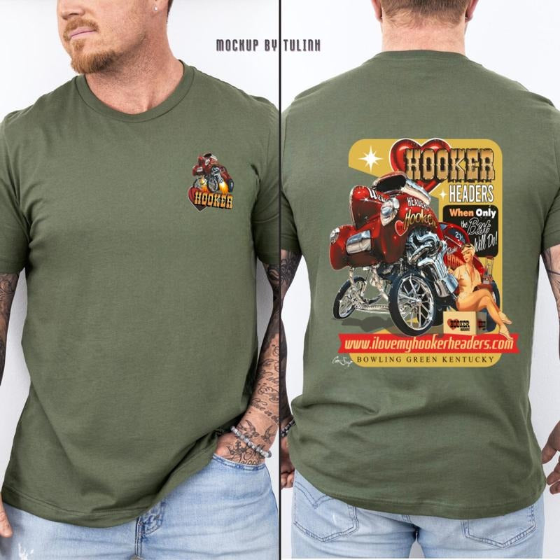 Hooker Willys T-Shirt Car Lover Classic 90s Styled Menswear Top, Classic Cotton Menswear Womenswear Casual 100% Cotton...